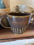 Brown grooves mug  Fir + Fire Studio