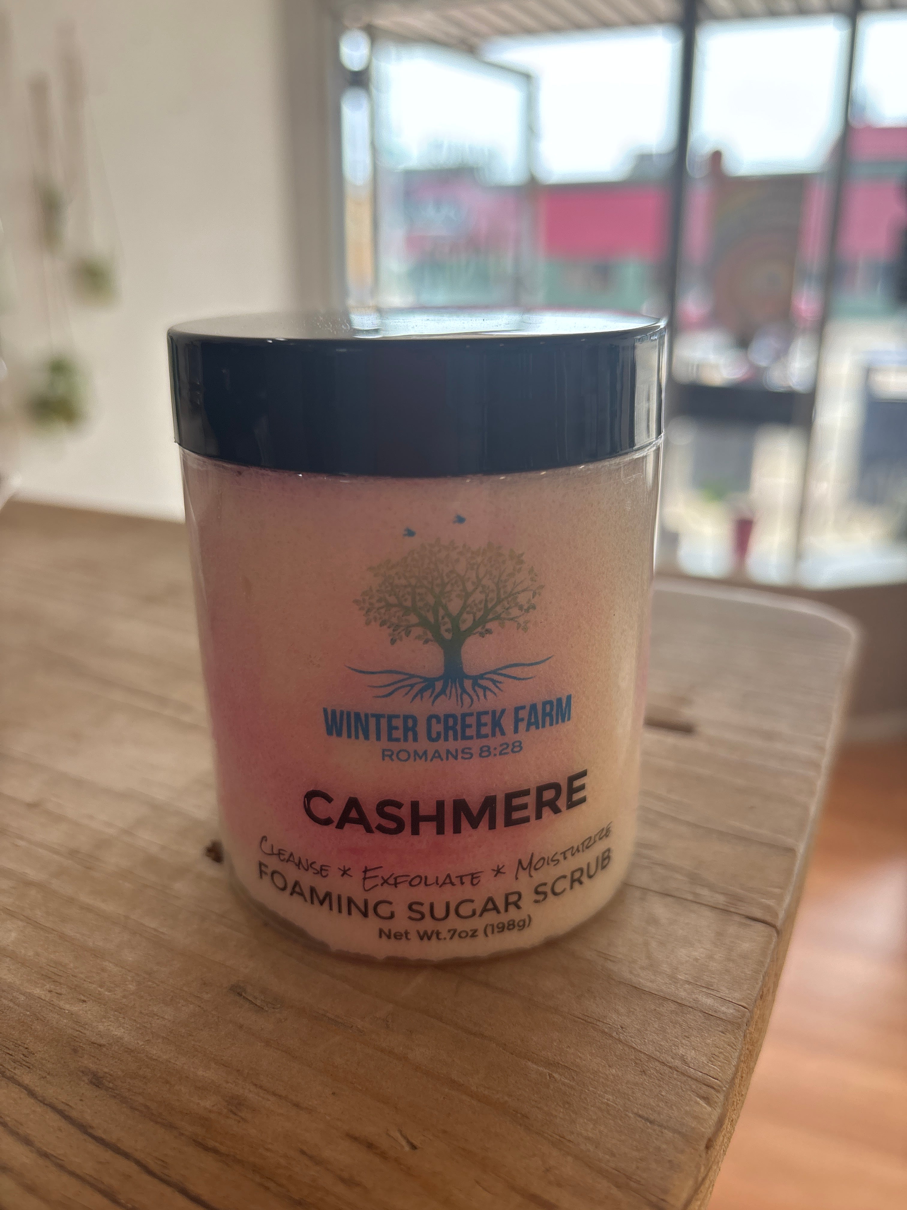 Foaming sugar scrub