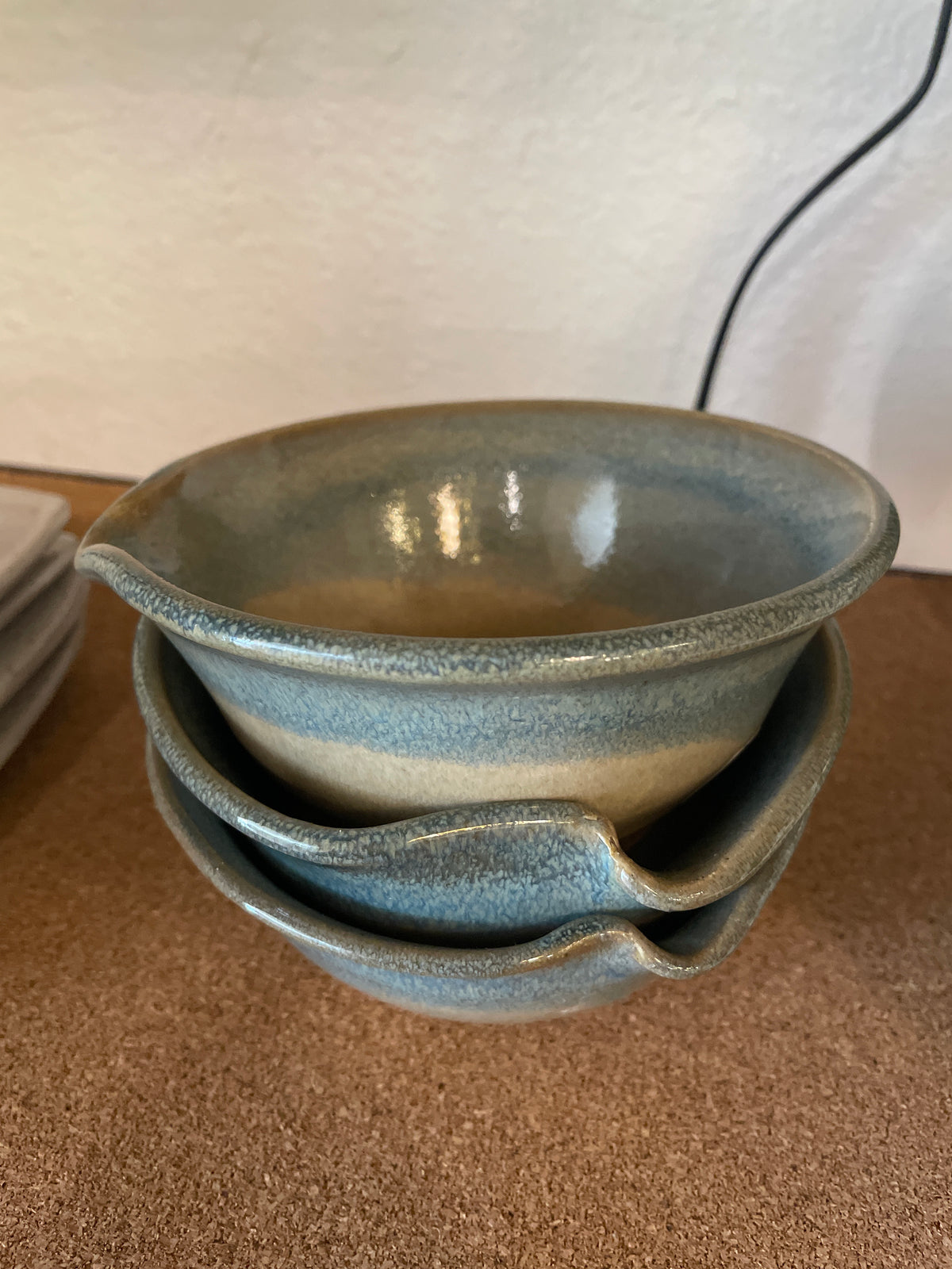 Blue tan bowl  Fir + Fire Studio