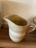 Tan striped pour mug  Fir + Fire Studio