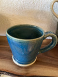 Tan base blue mug  Fir + Fire Studio