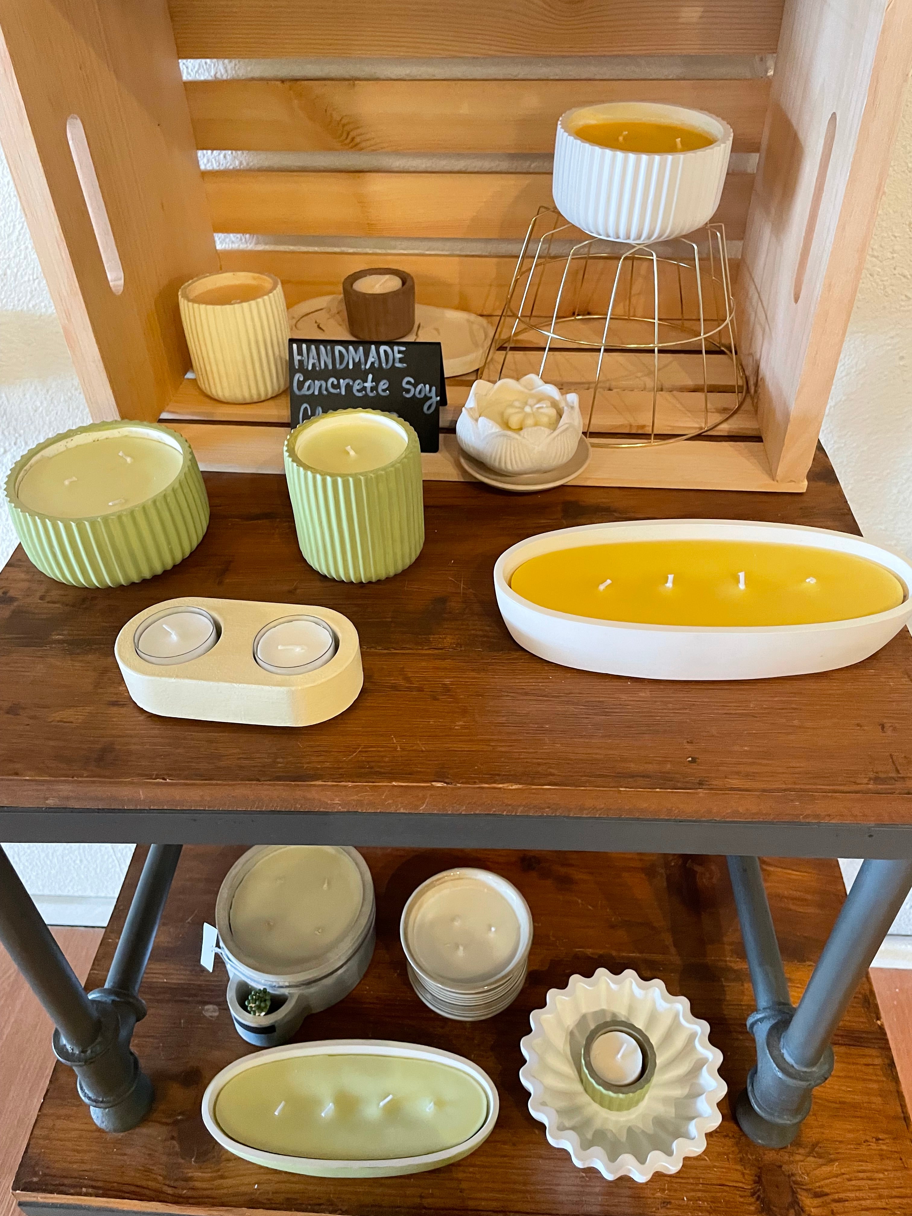 Bonnie’s concrete candles