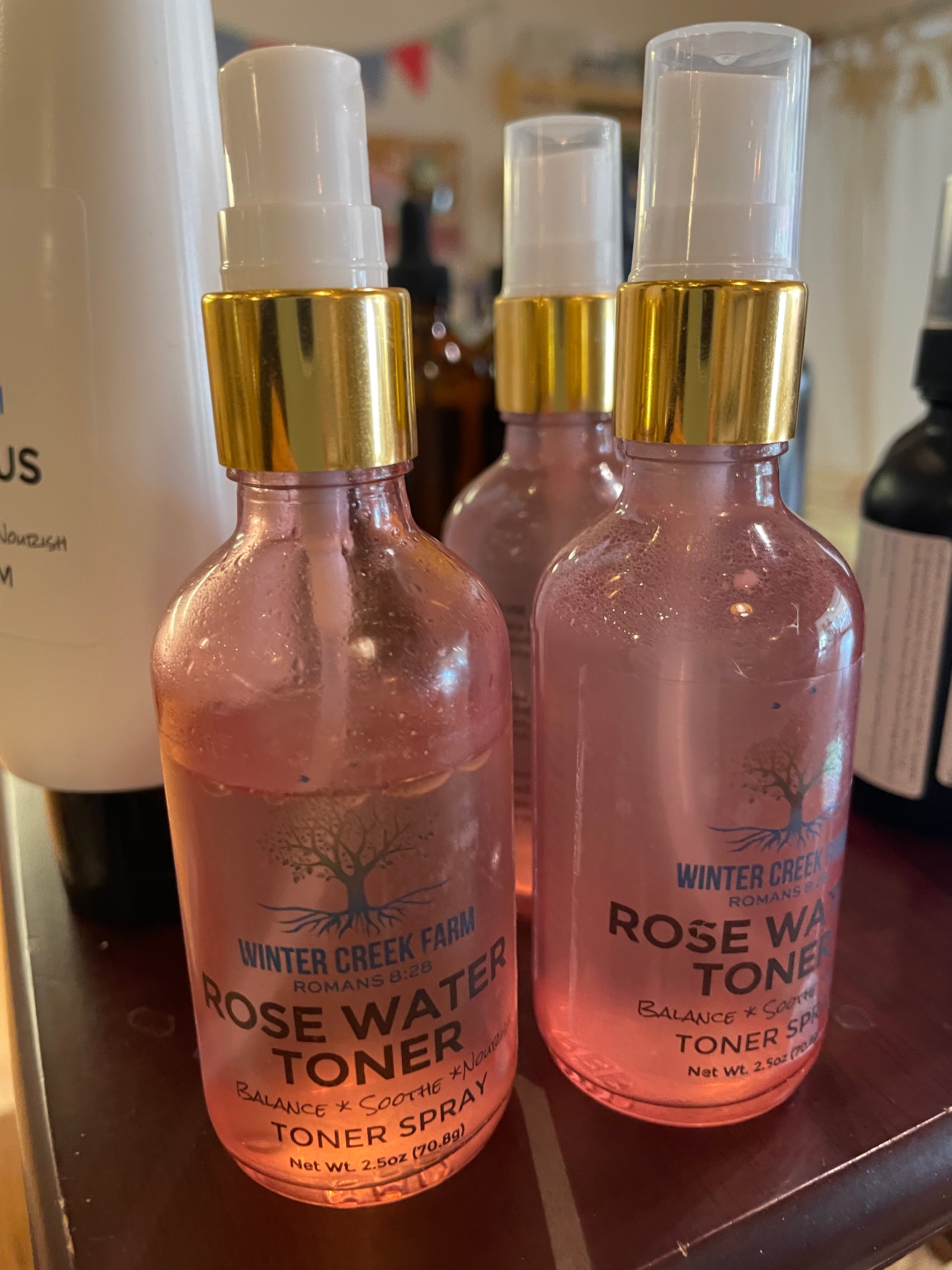 Rose water toner